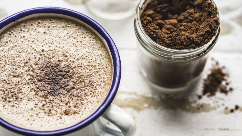 Kakaopulver ist ein calciumreiches Lebensmittel 