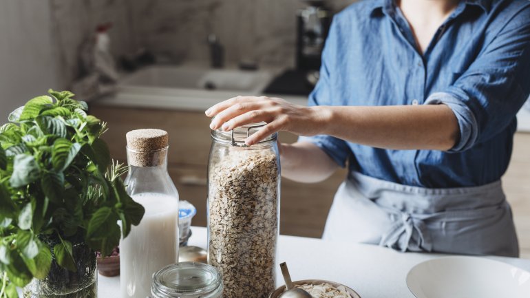 Haferflocken sind ein ballaststoffreiches Lebensmittel