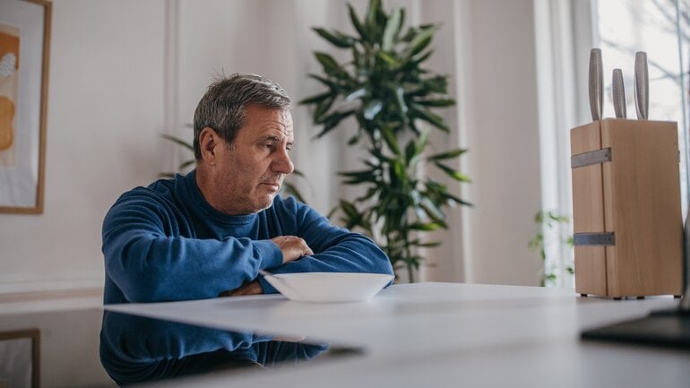 Appetitlosigkeit und Gewichtsverlust bei Altersdepression typisch