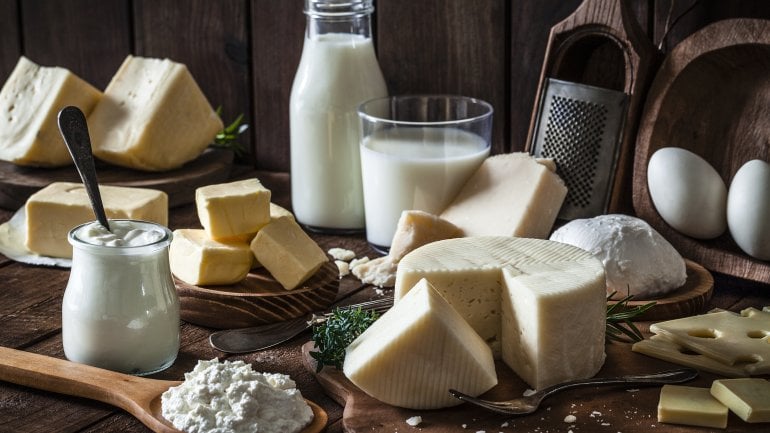 Ernährung bei Gastritis: Milchprodukte