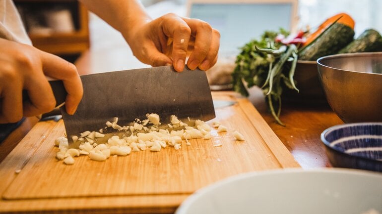Knoblauch ist gesundes Lebensmittel für die Leber