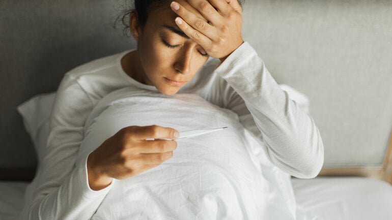Fieber und Krankheitsgefühl bei Leberentzündung