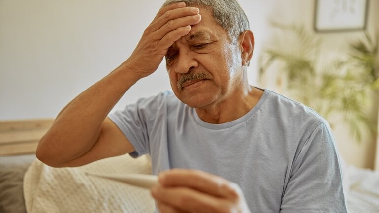 Krankheitsgefühl und Fieber bei Niereninfarkt typisch