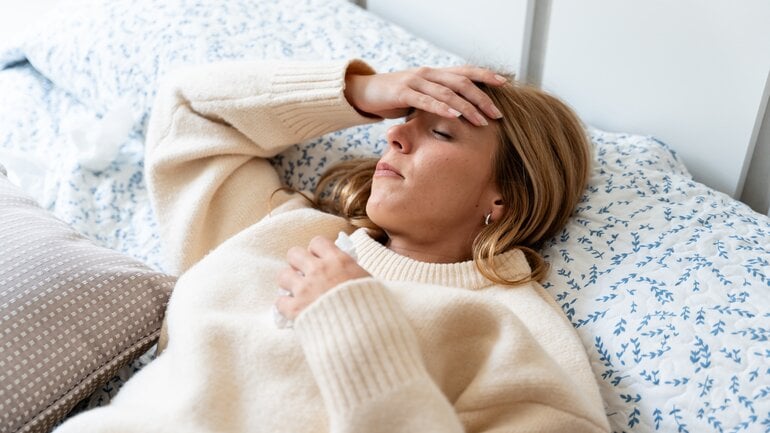 Periodengrippe: Erhöhte Temperatur möglich