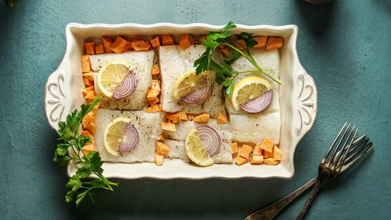 Kabeljau und Seezunge sind reich an Kreatin