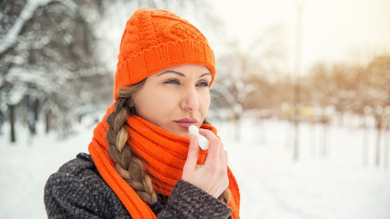 Ursache für eingerissene Mundwinkel: Kälte