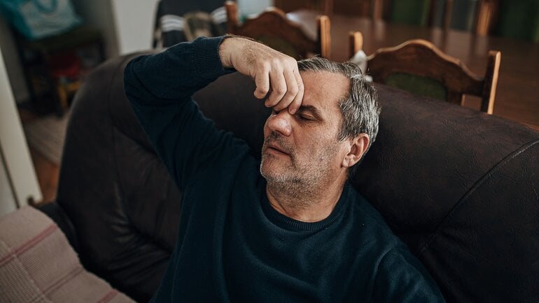 Symptom für Nasenpolypen: Druckgefühl im Gesicht