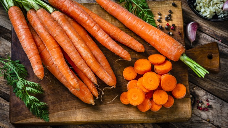 Möhren: Nur geringe Purinmengen enthalten