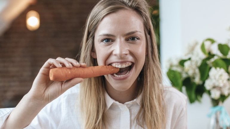 Karotten sind Lebensmittel mit Vitamin A